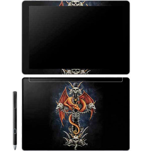 Gothic Dragon & Skull Cross by Sarah Richter Galaxy Book 12in Skin